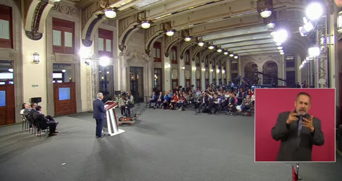 Conferencia de prensa en vivo desde Palacio Nacional Miércoles 19 de