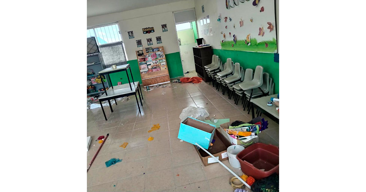 Roban y dañan preescolares a días de que alumnos regresen a clases