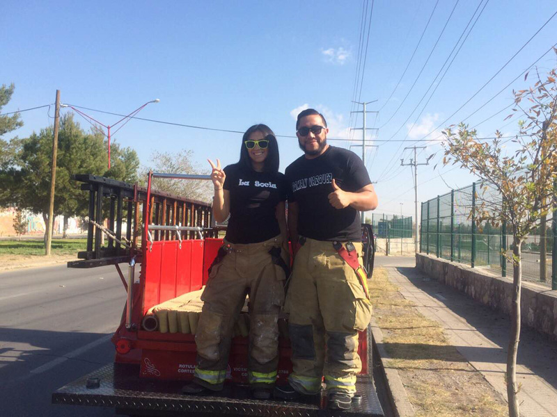 Sandra Hernández mejor conocida como 'La Socia' y Román Vázquez