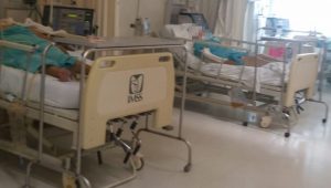 enfermos de Covid en el hospital 66 del IMSS