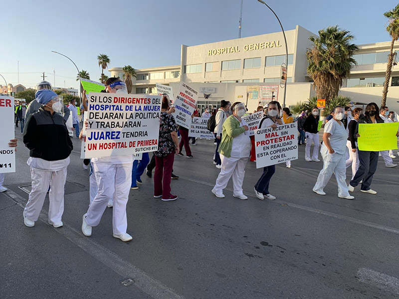 Protesta de Héroes de la Salud