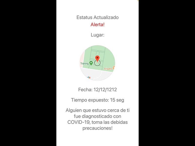 Captura de pantalla de la app Amigo MX, desarrollada por estudiantes de la UACJ