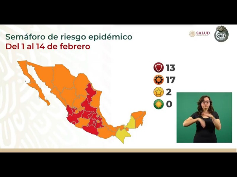 Semáforo epidemiológico nacional; Chihuahua pasó de amarillo a naranja