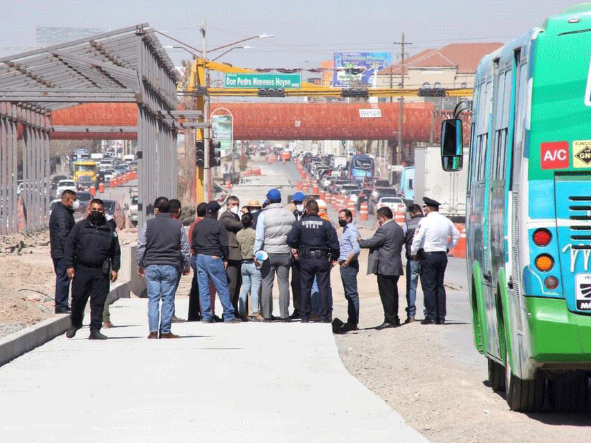 Obras del BRT en la avenida Tecnológico