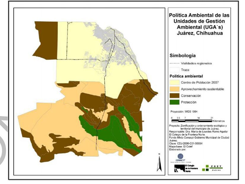 Mapa de la Sierra de Juárez