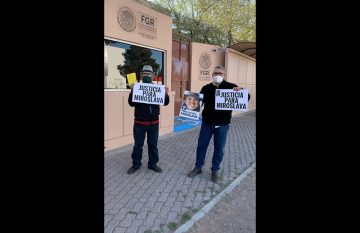Protesta en el aniversario del crimen de Miroslava Breach