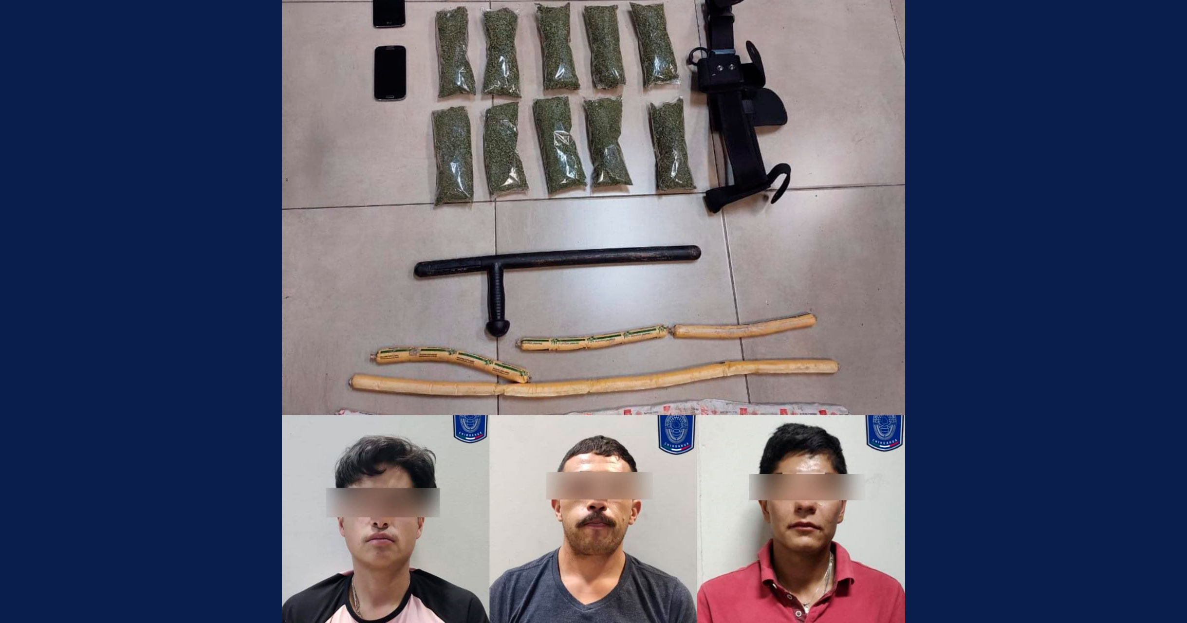 En Parral: Detienen a tres con explosivos, droga y arma de fuego ...