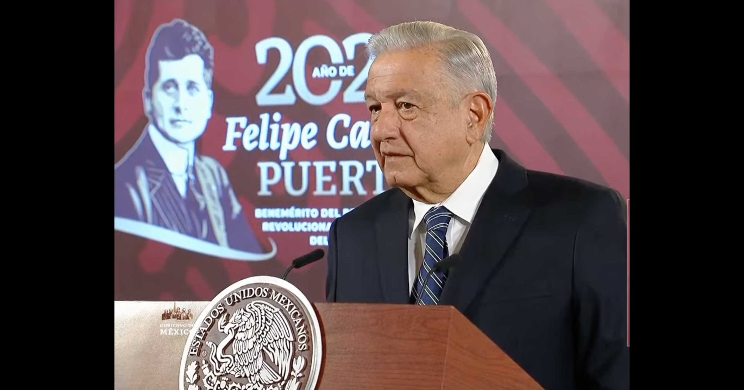 Conferencia de prensa en vivo, desde Palacio Nacional Miércoles 20 de