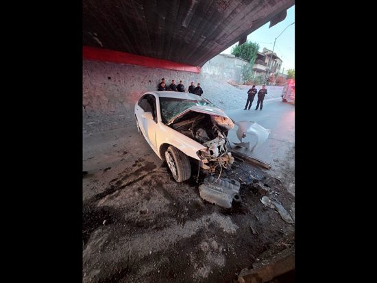 choque en el viaducto