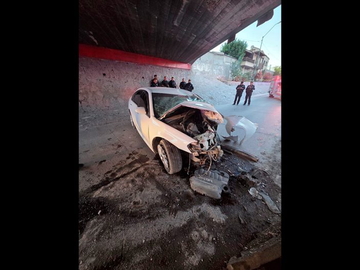 choque en el viaducto