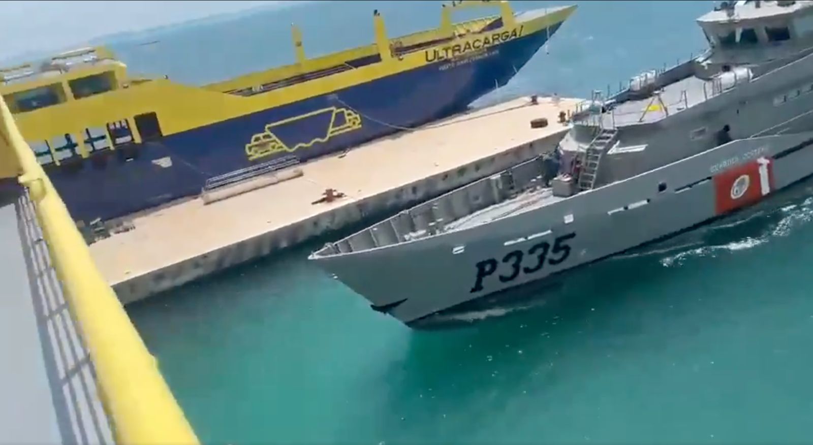 VIDEO: Así fue el choque de patrulla costera de la Marina contra ferry de Ultramar en Isla Mujeres