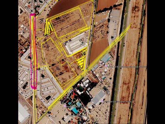 Mapa de la nave industrial en la valle del Sol