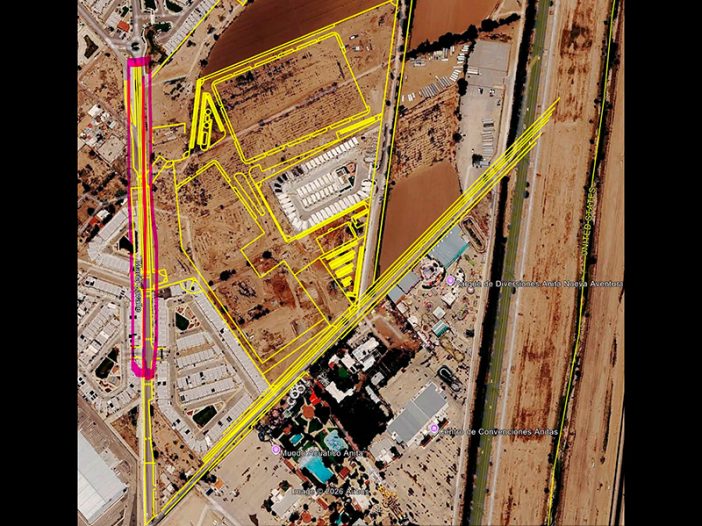 Mapa de la nave industrial en la valle del Sol