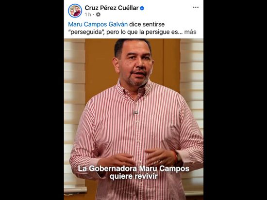 Cruz Pérez Cuéllar responde a acusaciones de Maru Campos en contra de Claudia Sheinbaum