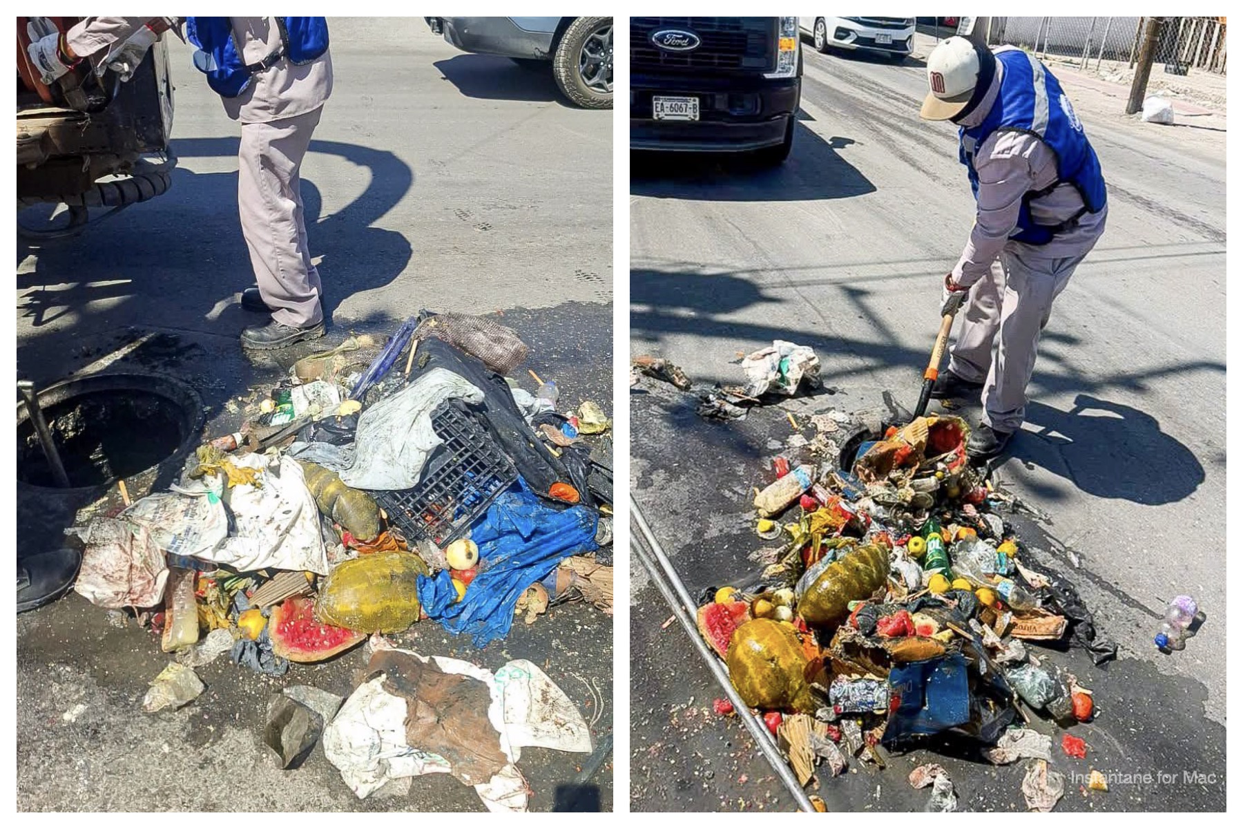 Qué encuentran los trabajadores de la JMAS cuando destapan el drenaje?