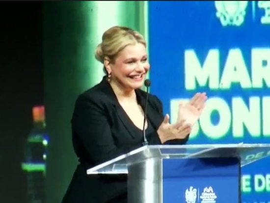 Maru Campos en el informe de gobierno de Marco Bonilla