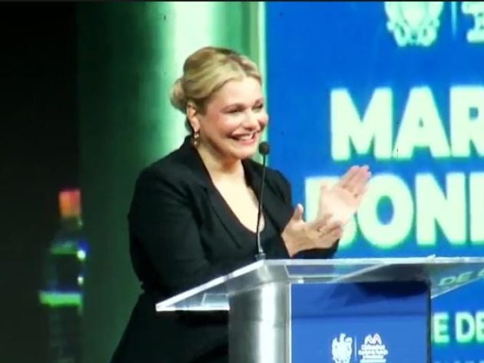 Maru Campos en el informe de gobierno de Marco Bonilla