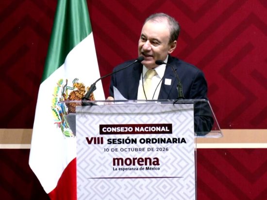 Alfonso Durazo durante evento de Morena