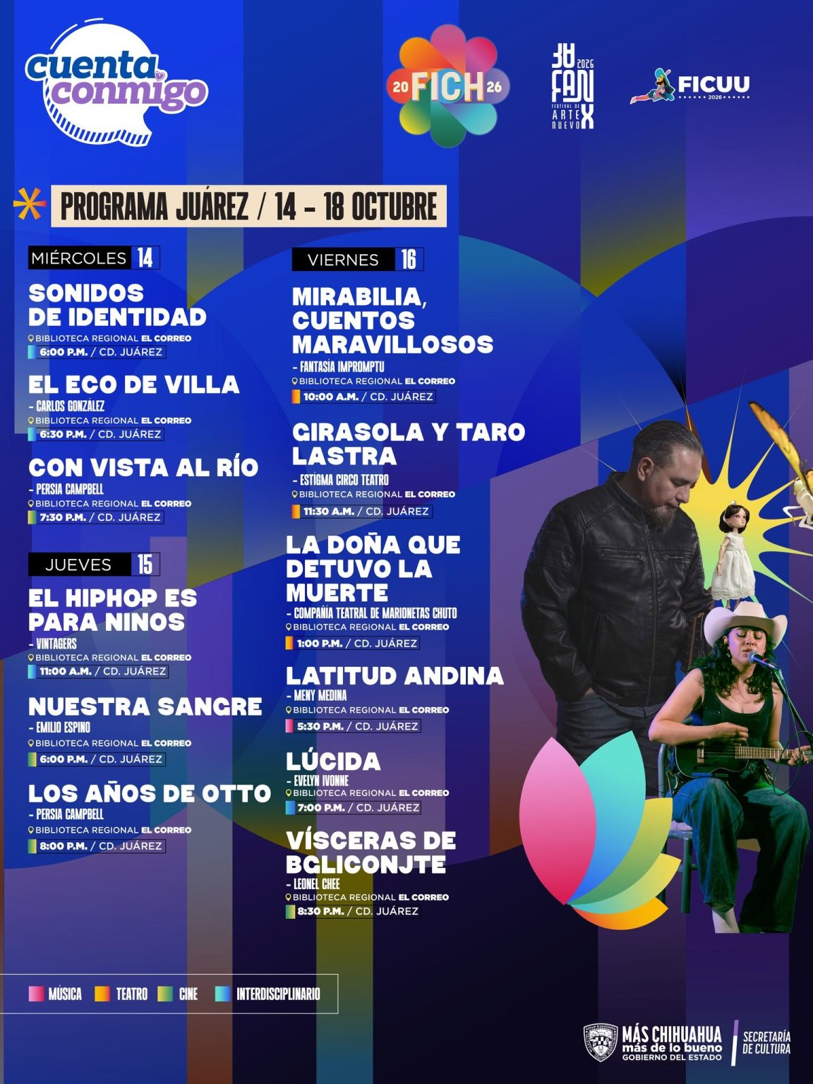 Tendrá FICH 5 días de actividades teatrales, musicales y ...
